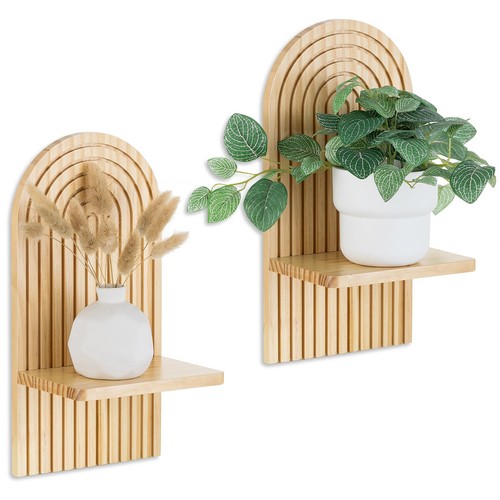 Wandregal holz boho wanddeko - holz,