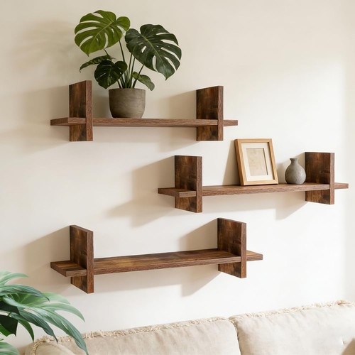 Wandregal holz schweberegal - holz,
