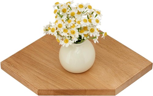 Eckregal holz hängend 18cm - holz,