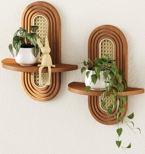 Wandregal holz 2er set - wandregal,